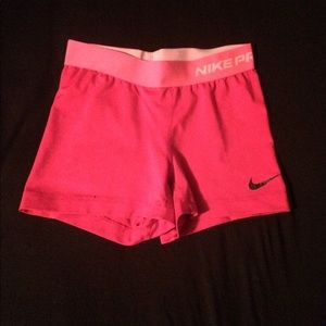 Hot Pink Nike spandex shorts